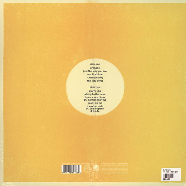Bruno Mars - Doo Wops & Hooligans (Limited Orange Translucent Vinyl) - LP