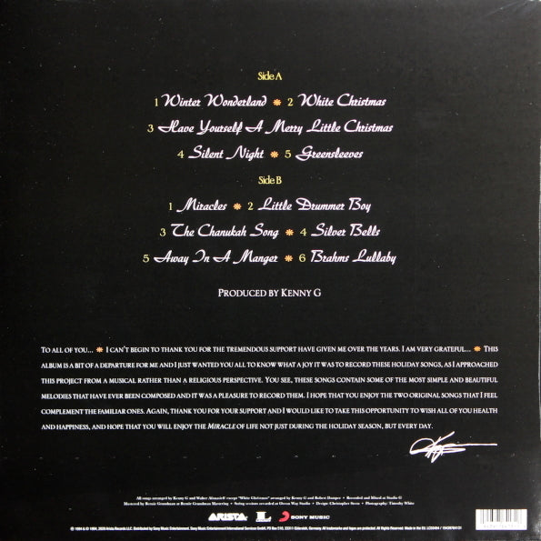 Kenny G - Miracles - A Holiday Album - LP