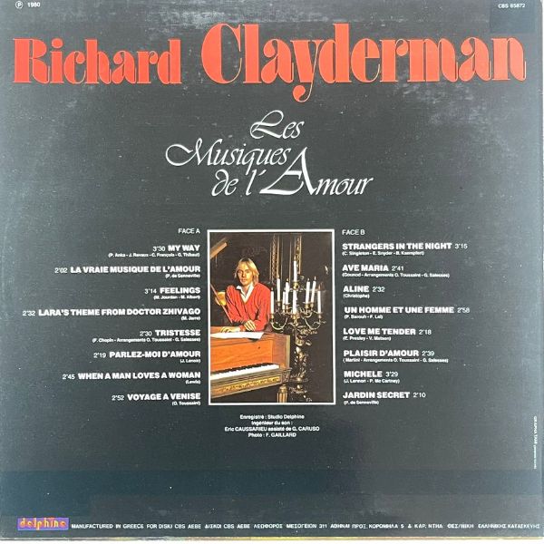 Richard Clayderman - Les Musiques De L'amour - LP (Used Vinyl)