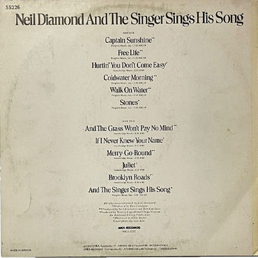 Neil Diamond - And The Singer Sings His Song - LP(Used Vinyl)