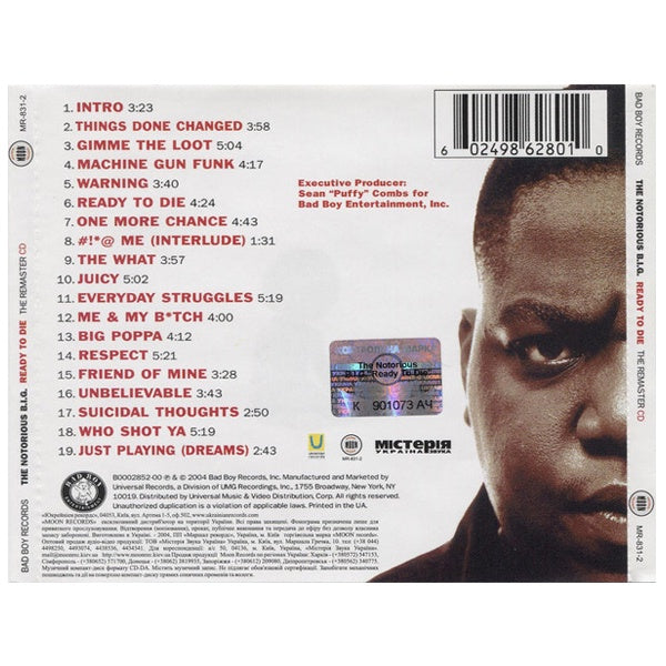Notorious Big - Ready To Die - CD