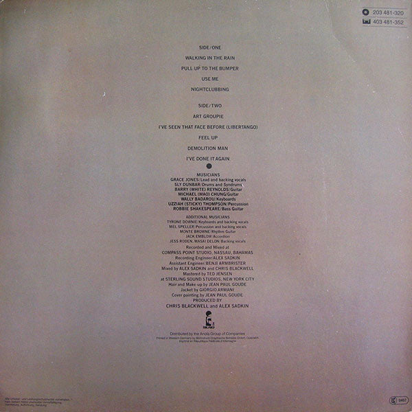 Grace Jones - Nightclubbing - LP (Used Vinyl)