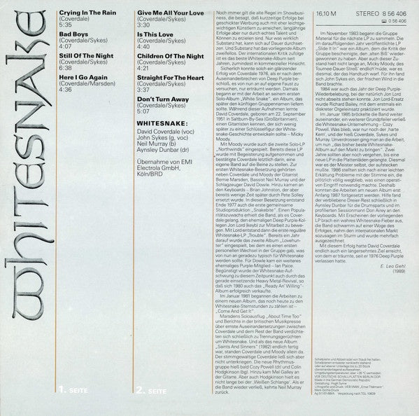 Whitesnake - Amiga Edition - LP(Used Vinyl)