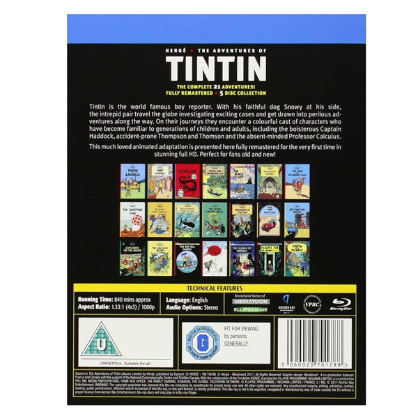 The Adventures Of TinTin - Complete 21 Adventures Collection (5 Discs) - DVD