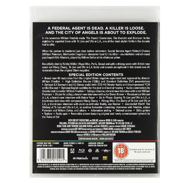 To Live and Die in LA - DVD + Blu-Ray