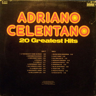 Adriano Celentano - 20 Greatest Hits - LP (Used Vinyl)