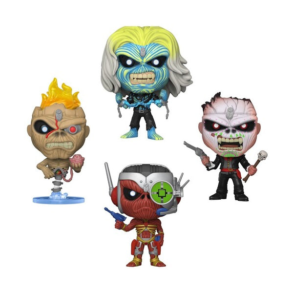 FUNKO POP! ROCKS: Iron Maiden - Eddie 4PK Glow in the Dark Box Set