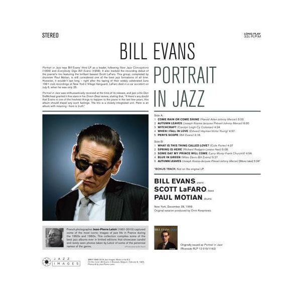 Bill Evans Trio* - Portrait In Jazz (Jazz Images Limited Edition) - LP