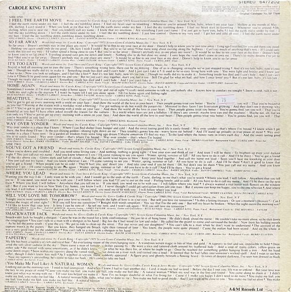 Carole King - Tapestry - LP (Used Vinyl) (Writing on cover)