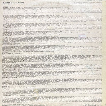 Carole King - Tapestry - LP (Used Vinyl) (Writing on cover)