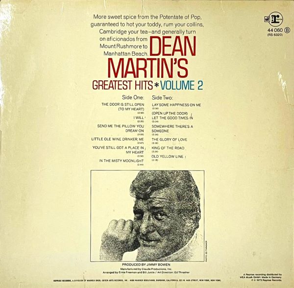 Dean Martin - Dean Martin's Greatest Hits! Volume 2 - LP (Used Vinyl)