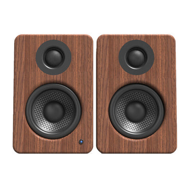 Kanto YU2WALNUT Powered Desktop Speakers - 100 Watts - Amplifier (Walnut)