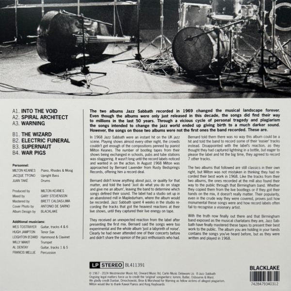 Jazz Sabbath - The 1968 Tapes - LP