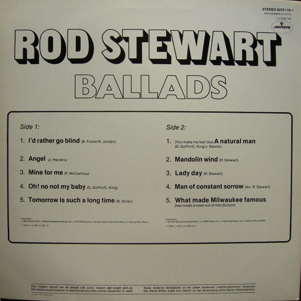 Rod Stewart - Ballads - LP (Used Vinyl)