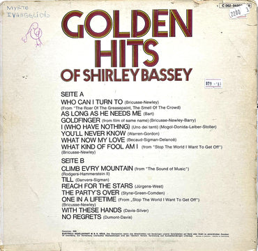 Shirley Bassey - Golden Hits Of Shirley Bassey - LP (Used Vinyl)(Writing's on cover)