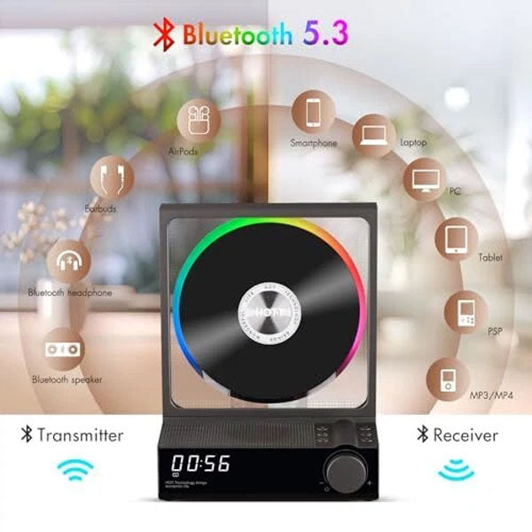 Hott (C229A) Bluetooth CD Player - Titanium