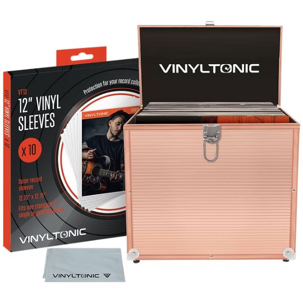 Vinyltonic - Vinyl Tonic Rose Gold LP Case (With Cloth & 10Pk Sleeves)