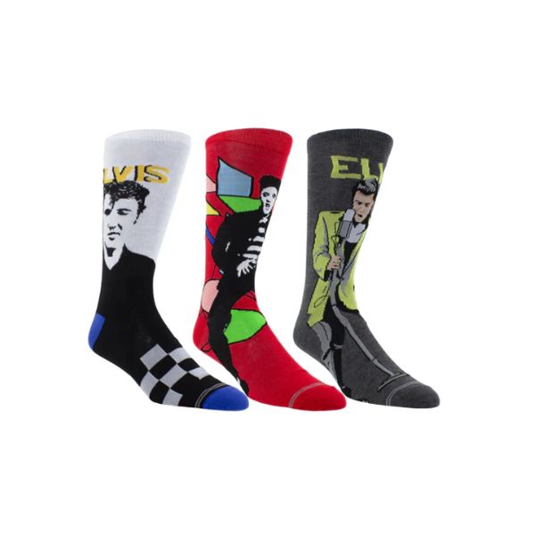 Elvis - Elvis Socks 3 Pack In Guitar Tin (One Size)