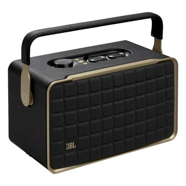 JBL Authentics 300 - Portable Retro-Style Smart Bluetooth Speaker with Powerful Sound, Wi-Fi, and Built-in Battery - Black