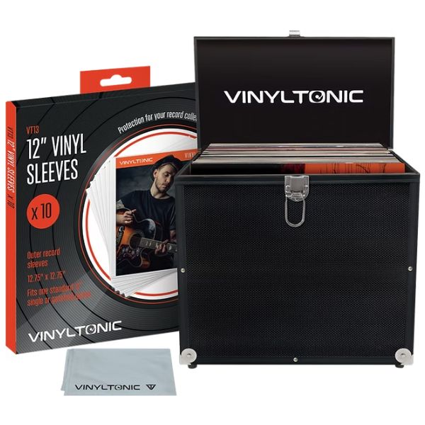 Vinyltonic - Vinyl Tonic Black LP Case (With Cloth & 10Pk Outer Sleeves)