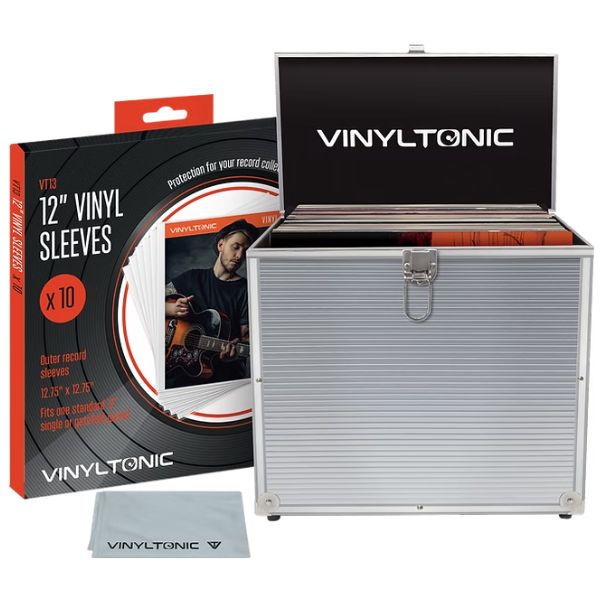 Vinyltonic - Vinyl Tonic Silver LP Case (With Cloth & 10Pk Outer Sleeves)