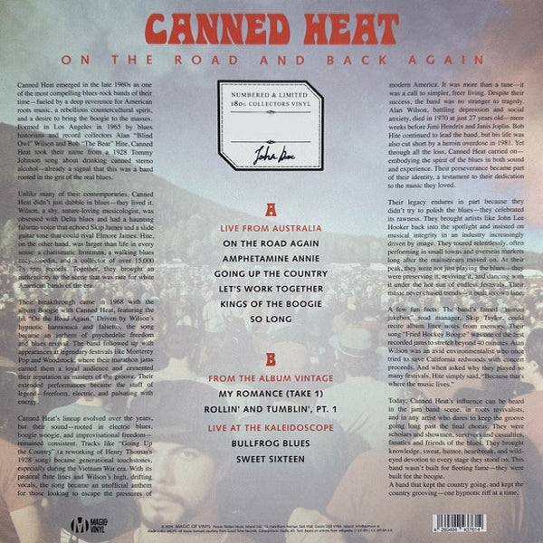 Canned Heat - On The Road And Back Again (Limited Edition Colored Vinyl) - LP
