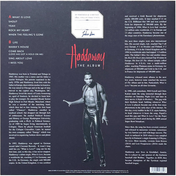 Haddaway - The Album (Limited Edition Colored Vinyl) - LP