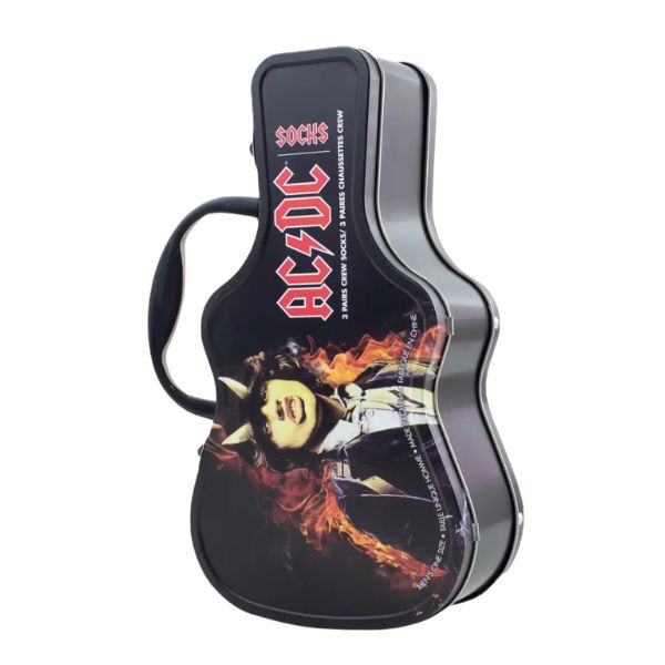 Ac/Dc - Ac/Dc Socks 3 Pack In Guitar Tin (One Size)