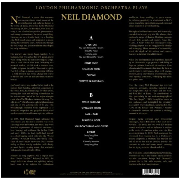 Neil Diamond - London Philharmonic Plays Neil Diamond (Limited Edition Colored Vinyl) - LP
