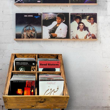 Wooden Vinyl Display Stand - Brown (As Is) Display Stand