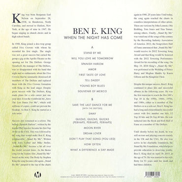 Ben E. King - When The Night Has Come ( Limited Edition Transparent Green Vinyl ) - LP
