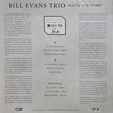 Bill Evans Trio - Waltz For Debby (Limited Edition Colored Vinyl) - LP