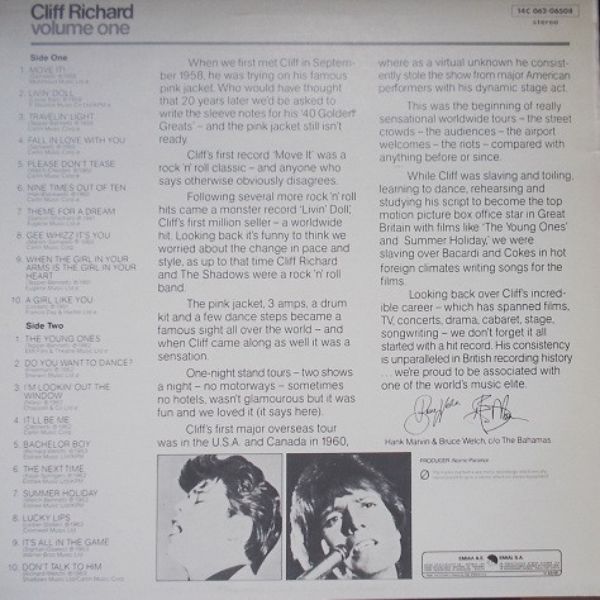 Cliff Richard - 20 Golden Greats Volume One - LP(Used Vinyl)