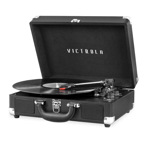 Victrola Journey Portable Suitcase (Black) VSC-550BT Bluetooth Turntable Music Centre
