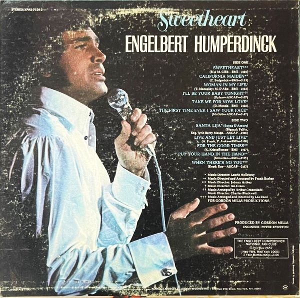 Engelbert Humperdinck – Sweetheart - LP (Used Vinyl)
