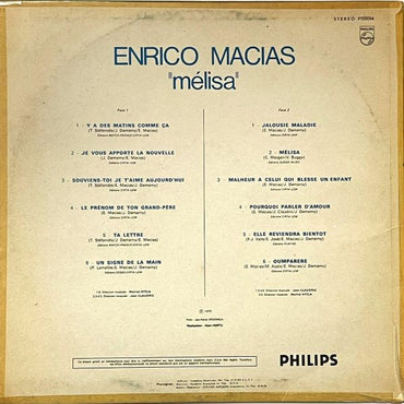 Enrico Macias – "Mélisa" - LP (Used Vinyl)