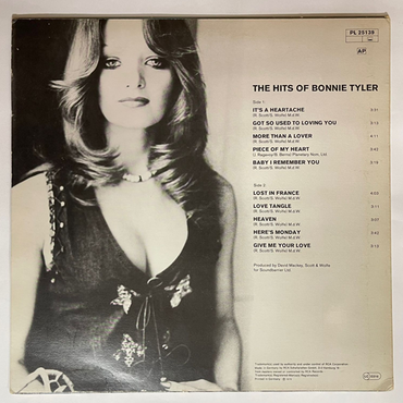 Bonnie Tyler - The Hits Of Bonnie Tyler - LP (Used Vinyl) (No Cover)