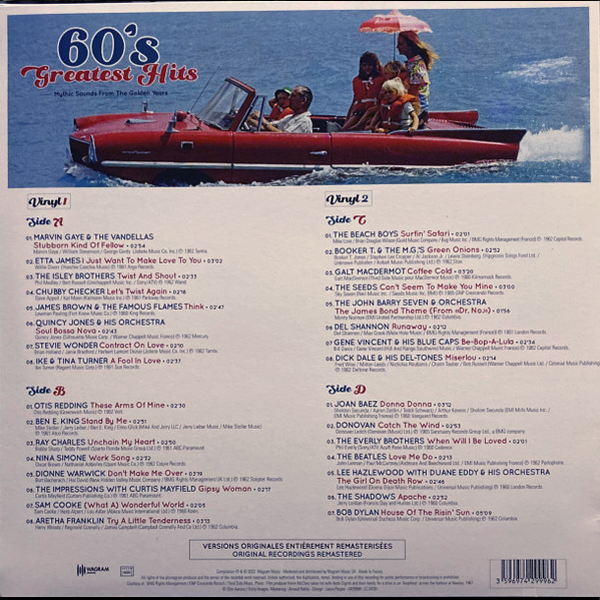 Various Artists - 60's Greatest Hits - 2LP