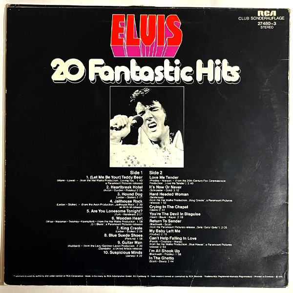 Elvis Presley - 20 Fantastic Hits - LP (Used Vinyl)