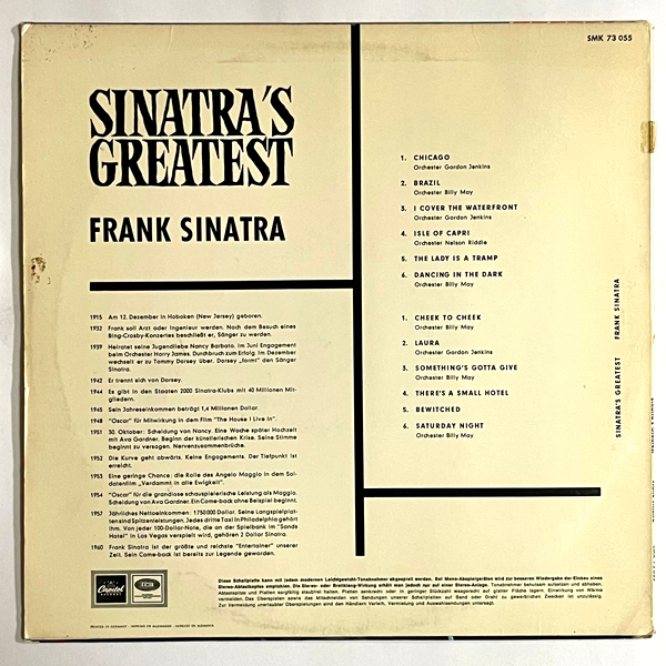 Frank Sinatra - Sinatra's Greatest - LP (Used Vinyl)