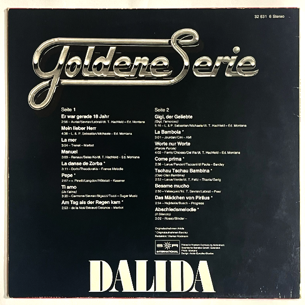 Dalida - Goldene Serie - LP (Used Vinyl)