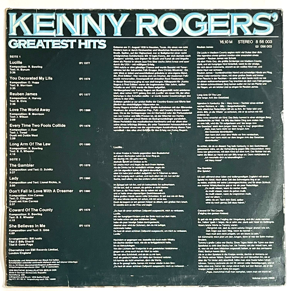Kenny Rogers - Greatest Hits - LP (Used Vinyl)