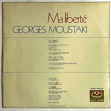 Georges Moustaki - Ma Liberté - LP (Used Vinyl)
