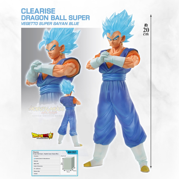 DRAGON BALL SUPER - SUPER SAIYAN GOD VEGITO - SUPER CLEARISE - 20 cm