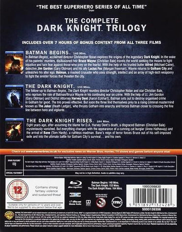 Batman - The Dark Knight Trilogy (2005-2012 Batman Begins / The Dark Knight / The Dark Knight Rises) - Blu-Ray