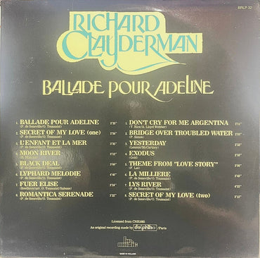 Richard Clayderman – Ballade Pour Adeline - LP (Used Vinyl)