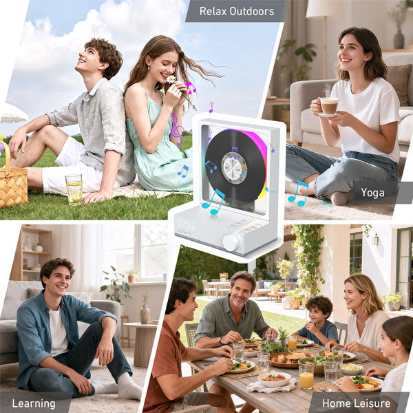 Hott (C229A) Bluetooth CD Player - White