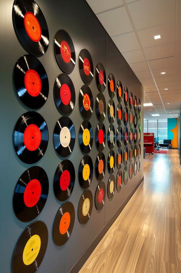 Decorative 12" Vinyl Records - Black (Set of 10)