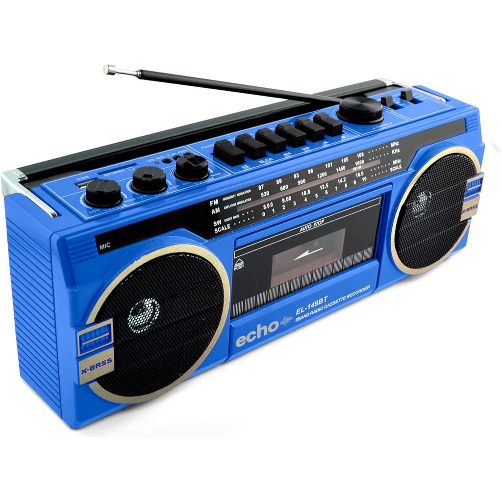 Blue color Portable Casette player Tape Recorder. Now available online in UAE