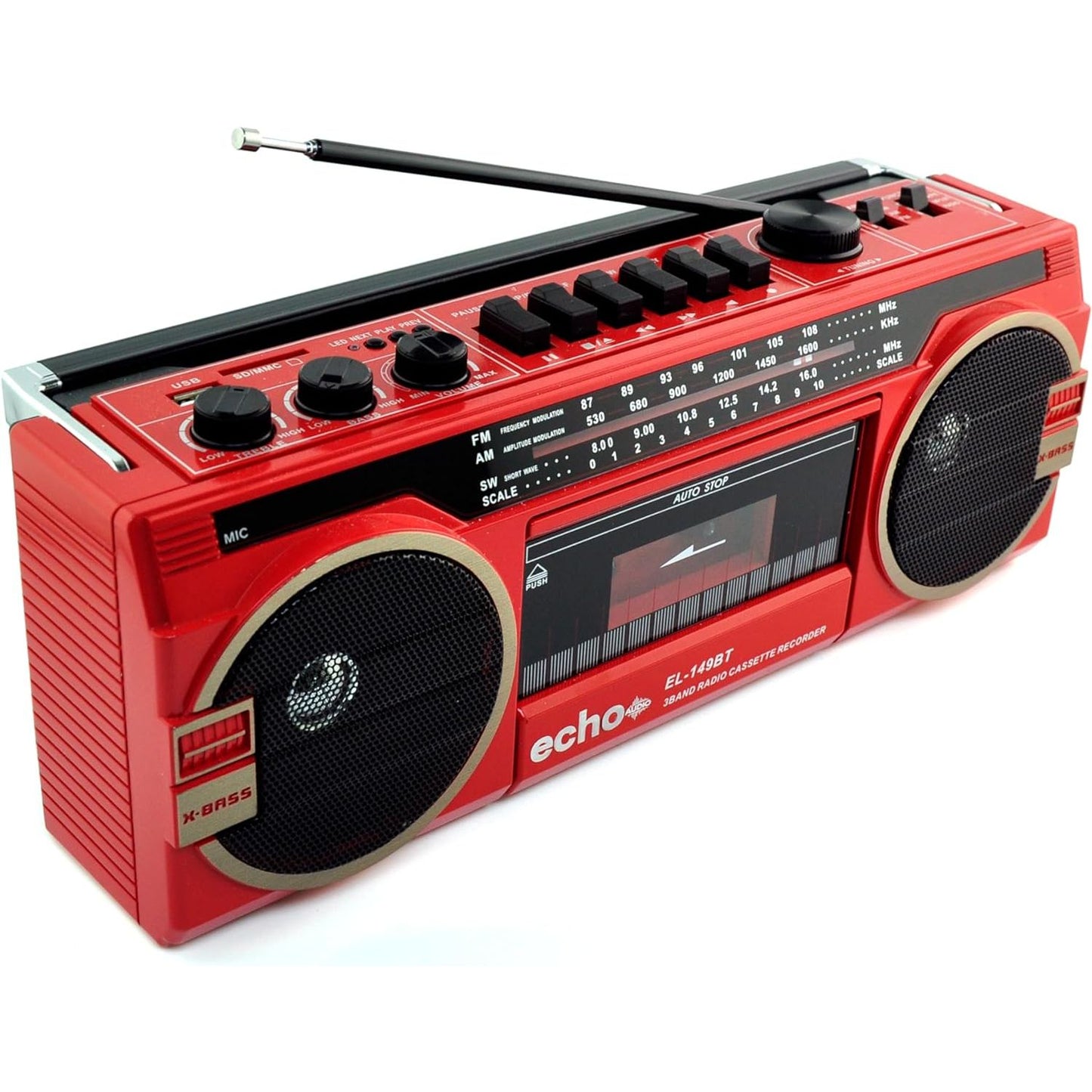 Red Color Portable Casette Player Tape Recorder. Now available online in UAE